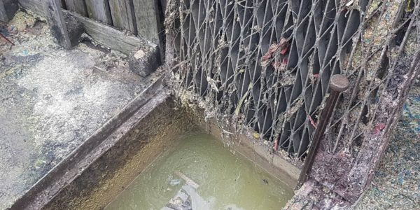 Blocked stormwater pit